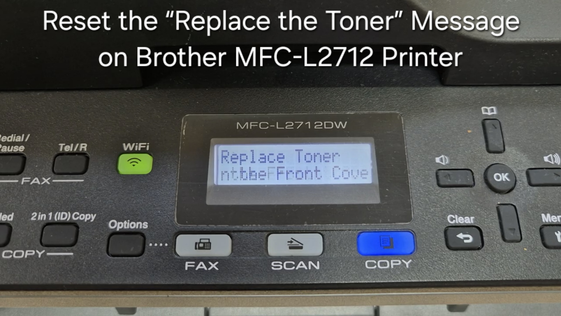 Replace the toner